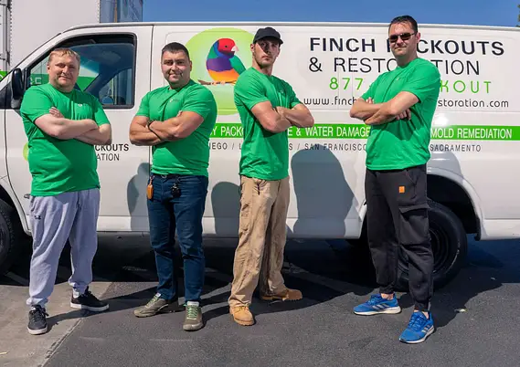 Water damage restoration crew in La Jolla