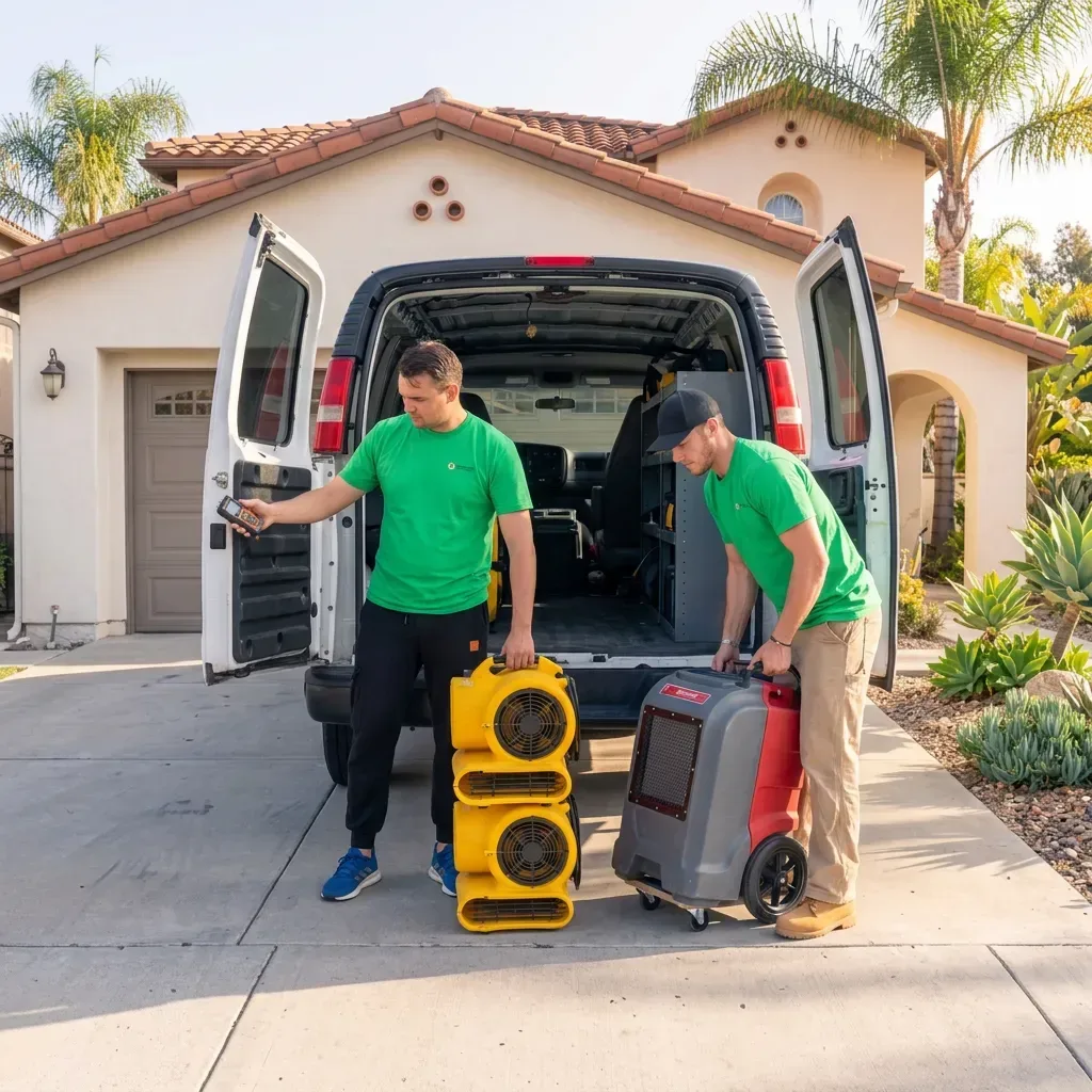 Water damage drying crew in La Jolla